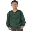 Charles River Apparel Youth Pack-N-Go Pullover, Lightweight Packable Windbreaker, Wind & Water-Resistant Kids Jacket, Forest, Medium view 1