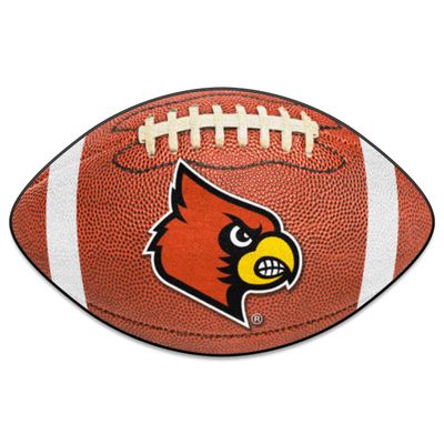 Fanmats - 2640 FANMATS NCAA University of Louisville Cardinals Nylon Face Football Rug 22"x35"