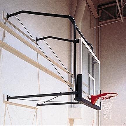 Gared Four-Point Stationary Wall Mount with Adjustable 6' - '9' Extension from (for Rectangular Backboards)