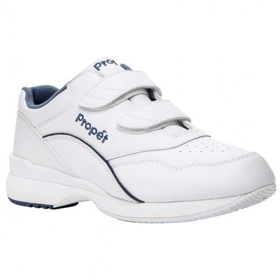 Propt womens Tour Walker Medicare/Hcpcs Code A5500 Diabetic walking shoes, White/Blue, 11 US