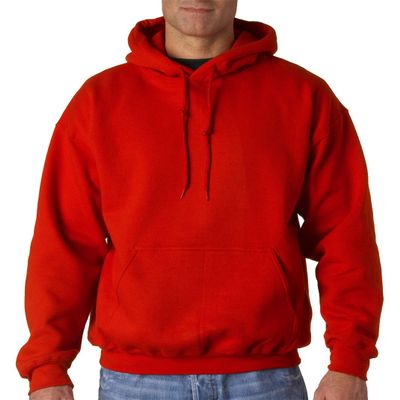 Gildan 9.3 oz Pullover Hooded Sweatshirt (12500), Red, Small