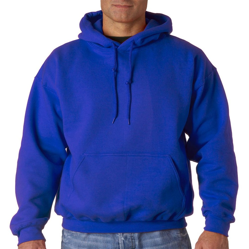 Gildan 9.3 oz Pullover Hooded Sweatshirt (12500) Large Royal