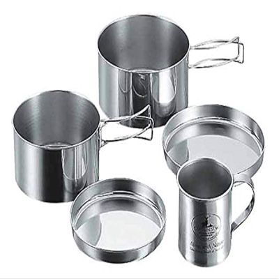 Captain Stag M-8578 Camping Stainless Steel Tableware Mug Set