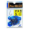 Hayabusa B12179 Single Hook Pro Value Chinu Ueguro No. 5, 32 Pieces, Black view 1