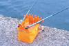 Daiichi Seiko Fishing Bucket Rod Holder, 2 Hooks, 3.6 gal (12 L), Red view 2