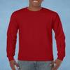 Gildan Ultra Cotton 6 oz. Long-Sleeve T-Shirt (G240)- RED,3XL view 2
