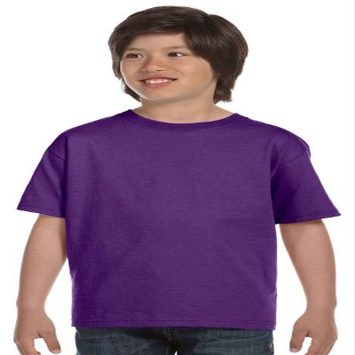 Gildan 50-50 Youth Short-Sleeve T-Shirt (8000B) Tee X-Small Purple