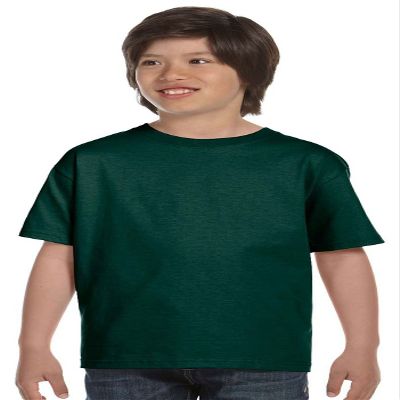 Gildan 50-50 Youth Short-Sleeve T-shirt (8000B) Tee Large Forest