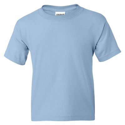Gildan 50-50 Youth Short-Sleeve T-shirt (8000B) Tee Large Light Blue