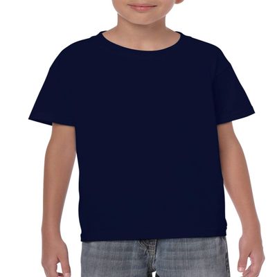 Gildan 50-50 Youth Short-Sleeve T-shirt (8000B) Tee X-Small Navy