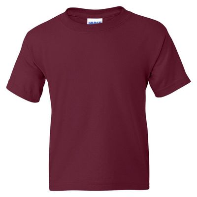 Gildan 50-50 Youth Short-Sleeve T-Shirt (8000B) Tee X-Small Maroon