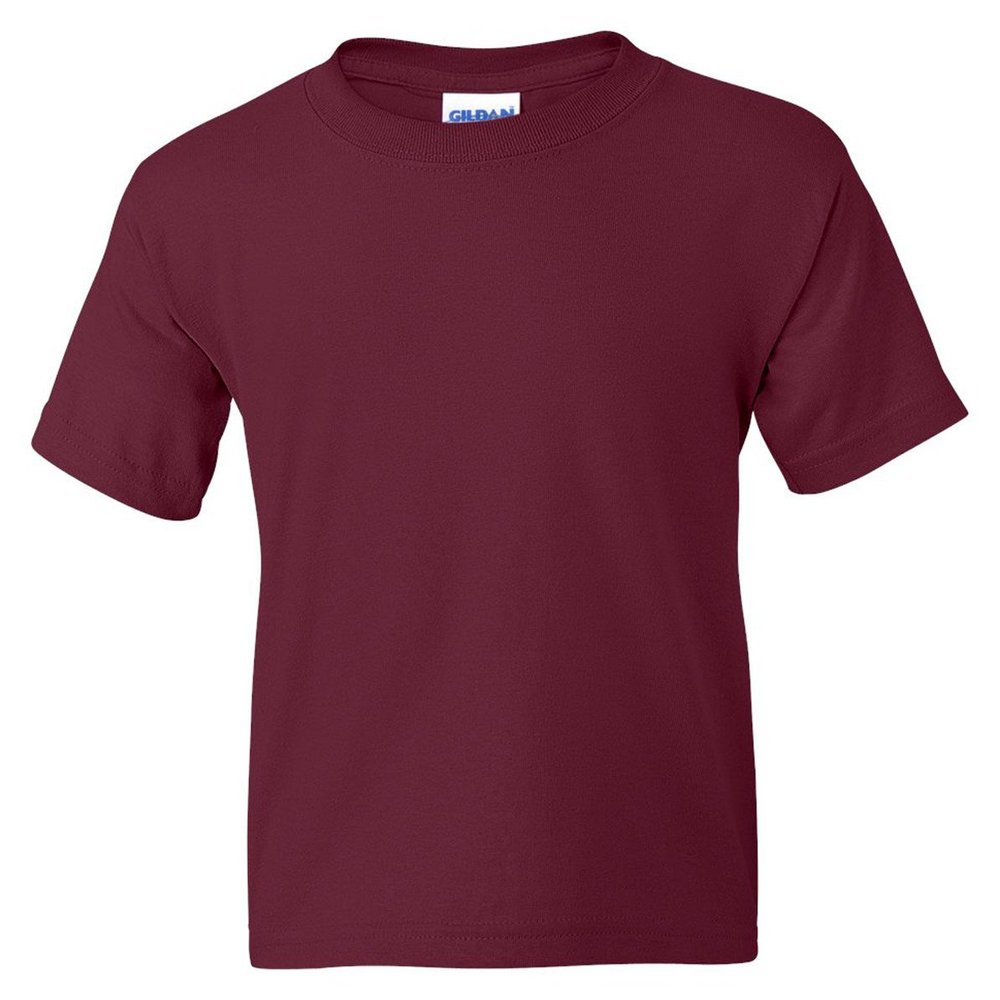 Gildan 50-50 Youth Short-Sleeve T-Shirt (8000B) Tee X-Small Maroon