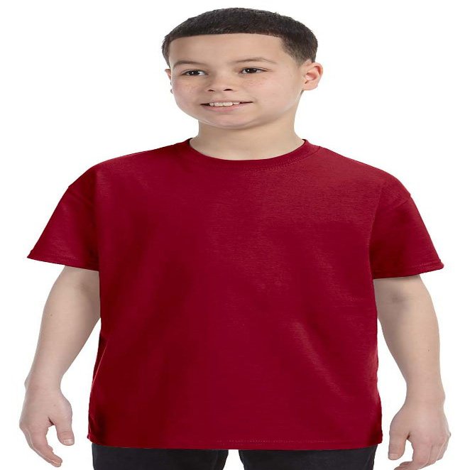 Gildan 50-50 Youth Short-Sleeve T-Shirt (8000B) Tee X-Small Red