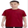 Gildan 50-50 Youth Short-Sleeve T-Shirt (8000B) Tee X-Small Red view 1
