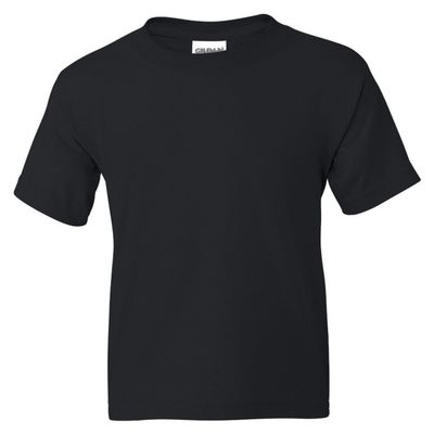 Gildan 50-50 Youth Short-Sleeve T-shirt (8000B) Tee Large Black
