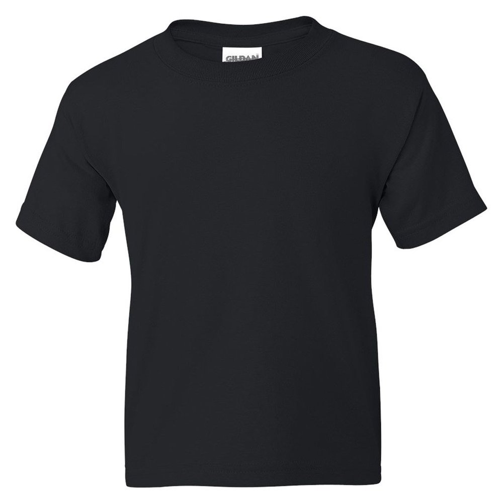 Gildan 50-50 Youth Short-Sleeve T-shirt (8000B) Tee Large Black