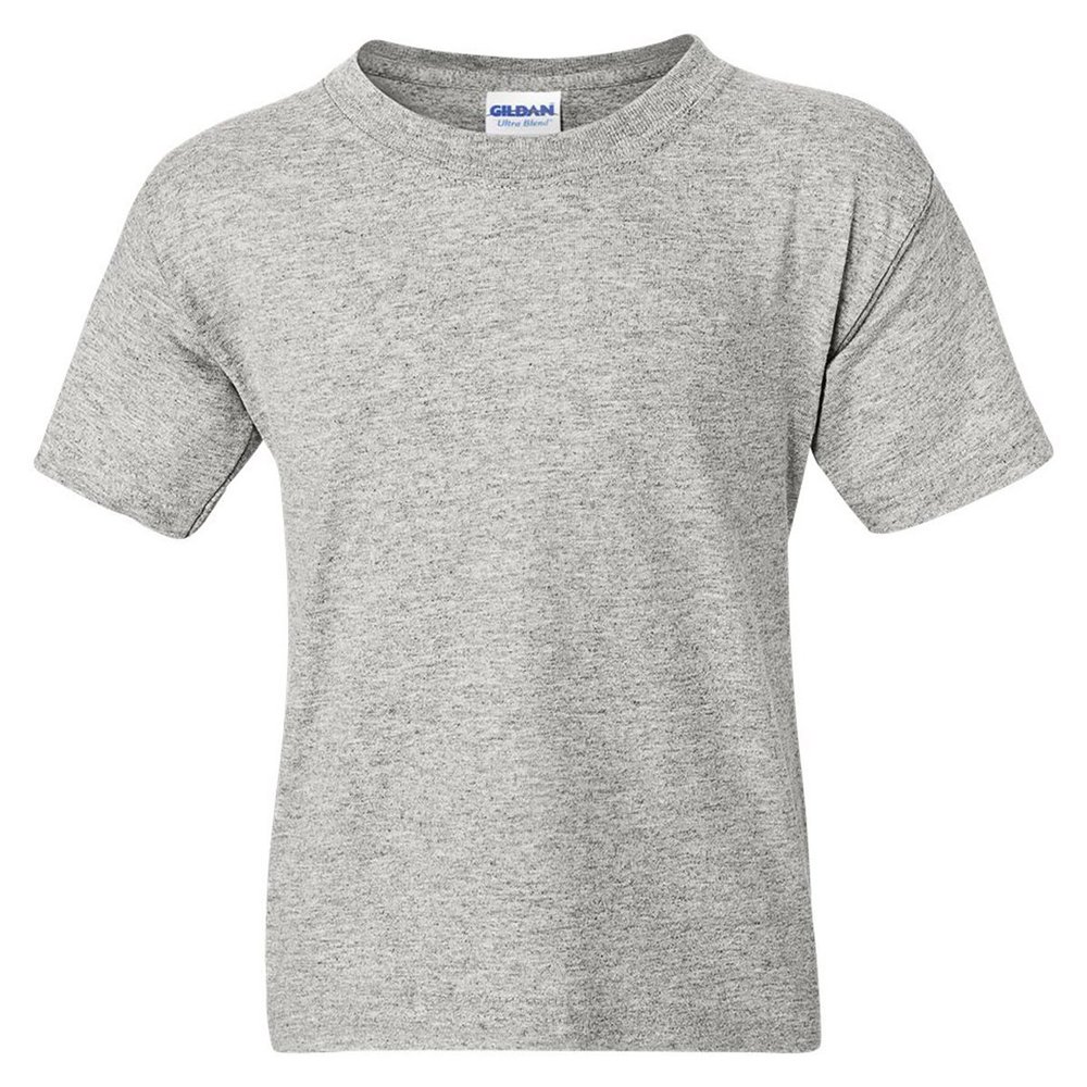 Gildan 50-50 Youth Short-Sleeve T-Shirt (8000B) Tee Large Sport Grey