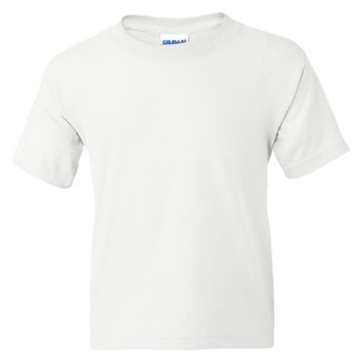 Gildan 50-50 Youth Short-Sleeve T-shirt (8000B) Tee Large White
