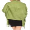 Sakkas Two Tone Vintage Jacquard Paisley Pashmina Shawl Wrap Scarf Stole - Lime view 2
