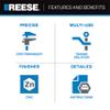 Reese Towpower 74410 Round Trailer Jack, Side Mount, 1,000 lbs. Lift Capacity, Sidewind, Bolt-On, 10 Inch Travel, 6-Inch Wheel view 4