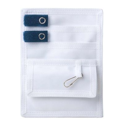 ADC 216 Pocket Pal II Medical Instrument Organizer/Pocket Protector, White with Navy Accents