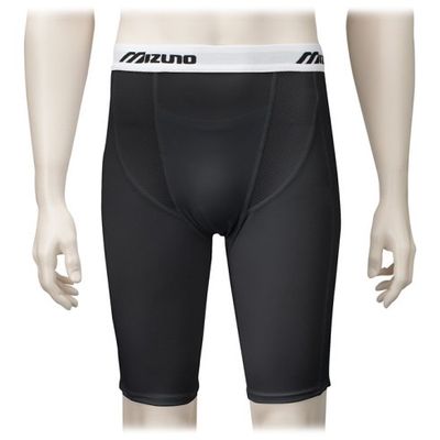 Mizuno Men's Vintage Compression Short G2 (Black, Large)