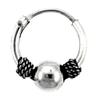 Sterling Silver Teeny Bali Hoop Earrings 1/2 inches diameter view 1