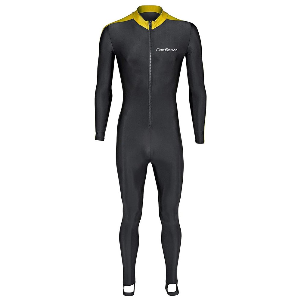 NeoSport Unisex Full Body Sport Skin-Black/Yellow-Medium