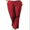 Cherokee Women's Fashionable Flare Leg Drawstring Pant, Red, Large Tall view 1