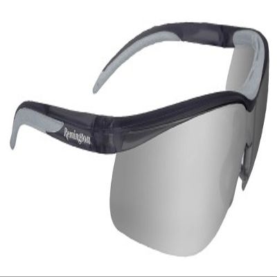 Remington T-71 Dual Mold Shooting Glasses (Silver Mirror Lens/Black Frame)