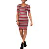 bar III Womens Metallic Striped Sweaterdress Red XXS view 1