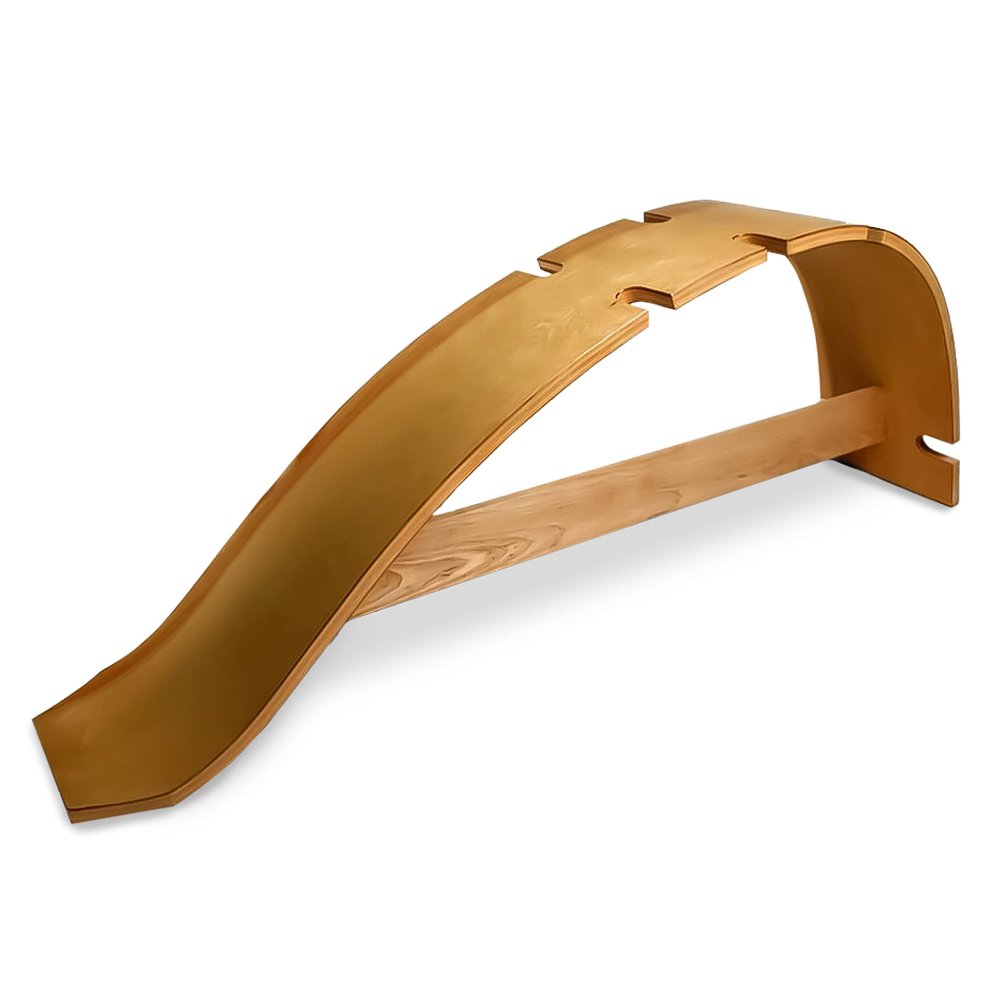 Whale Therapeutic Stretching Bench Natural Wooden Spine Stretcher for Back Pain Relief, Flexibility Training and Full-Body Mobility Yoga, Pilates and Home Wellness Tool - Made in USA