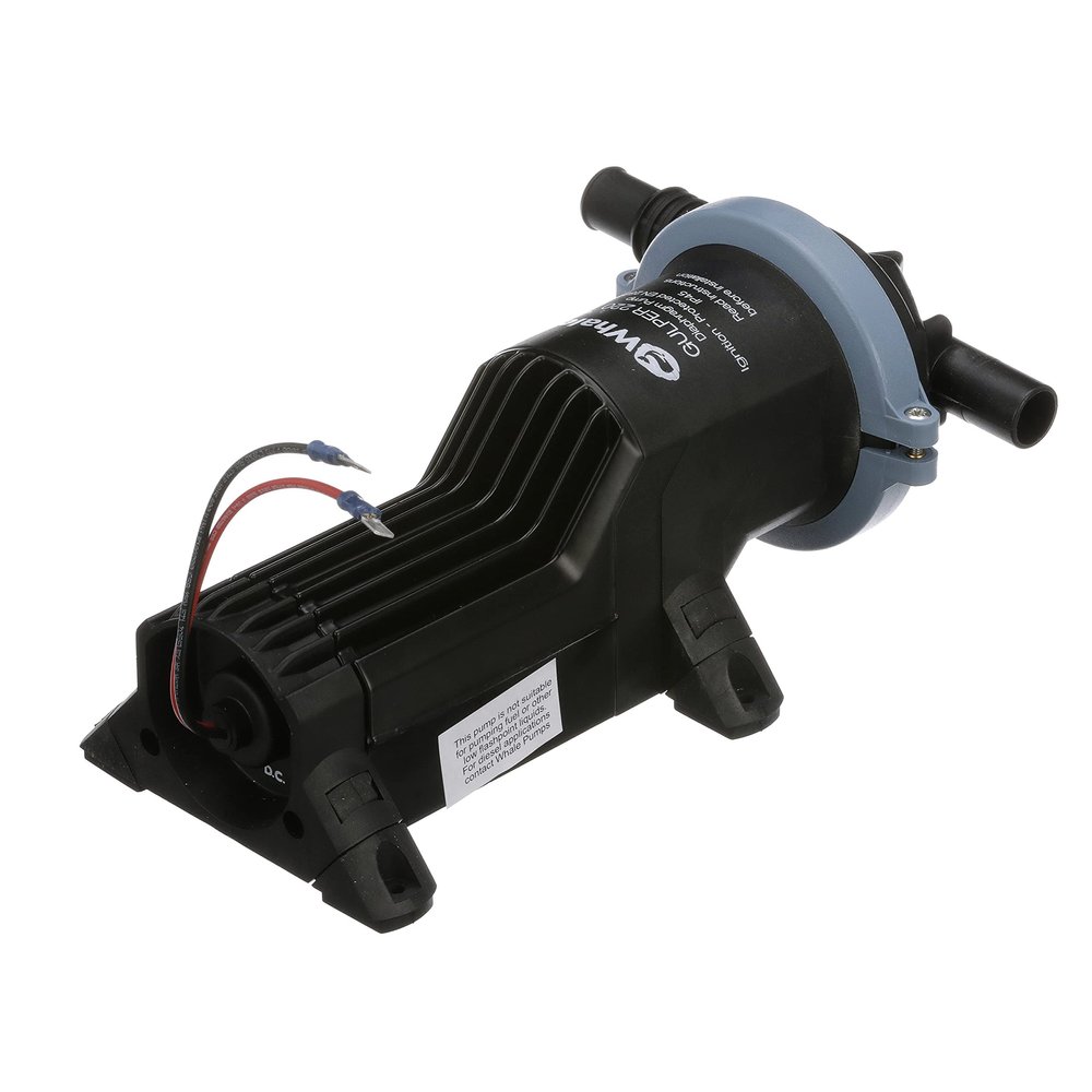 Whale BP1552 Gulper 220 Pump, Manages Gray Waste, 3.5 GPM Flow Rate, 12V DC, -Inch Hose Connections, Black