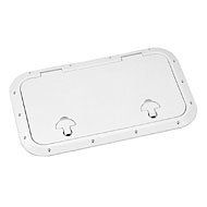 Bomar Access 8" x 12" Stark White Hatch BOMG7812W