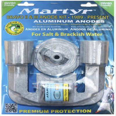 Martyr CMBRAVO23KITA Aluminum Alloy MERC Bravo 2&3 Mercury Anode Kit Aluminum