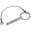 Whitecap S-1019C Stainless Steel Quick Release Pin with Lanyard, Retractable Ball and Flip Tab - 1/4" x 1-5/8" view 1