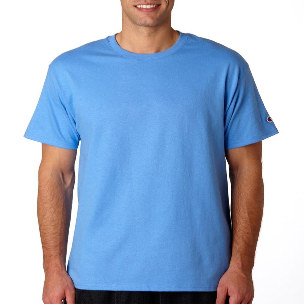 Champion Adult 6 oz. Short-Sleeve T-Shirt S LIGHT BLUE