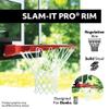 Lifetime Adjustable Basketball Hoop, 54-Inch Shatterproof Polycarbonate Backboard, Slam-It Pro Rim, Adjustable Height 7.5-10 Ft, Portable Heavy-Duty Base with Wheels view 2