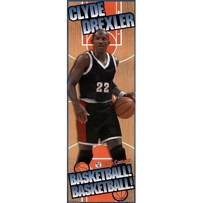 (26x74) Clyde Drexler (Basketball! Basketball!, Door) Sports Poster Print