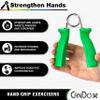 CanDo Hand Grip Exerciser Pair, 24 lb, Blue-Heavy view 2