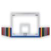 First Team TuffGuard 72-Inch Competition Basketball Backboard Padding Color: Columbia Blue view 1