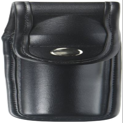 BIANCHI AccuMold Elite Chrome Snap 7911 Covered Compact Light Pouch (Plain Black, Size 2)