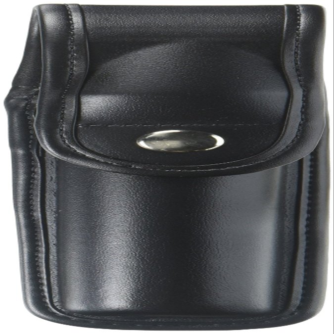 BIANCHI AccuMold Elite Chrome Snap 7911 Covered Compact Light Pouch (Plain Black, Size 2)