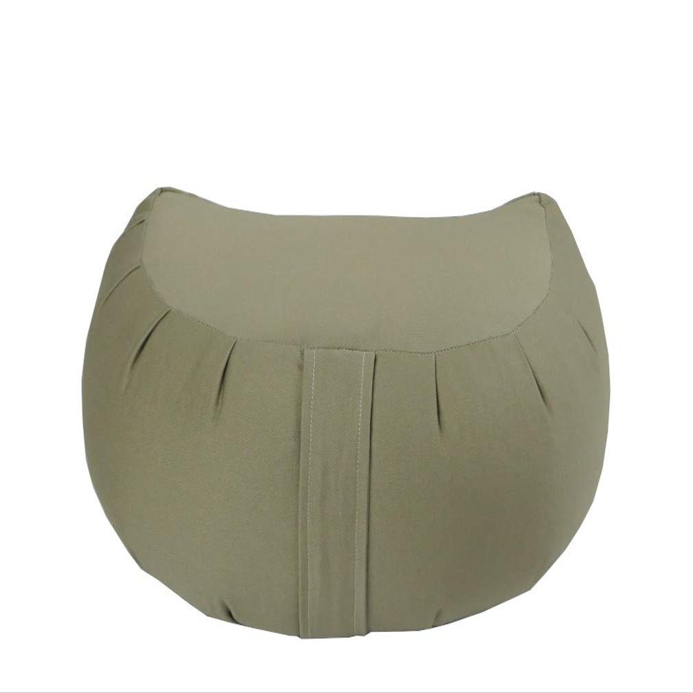 Kapok Crescent Zafu Meditation Cushion, Sand
