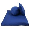 Buckwheat Zafu, Zabuton and Support Meditation Cushion Set (3Pc), Royal Blue view 1