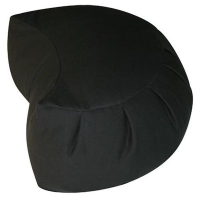 Buckwheat Crescent Zafu Meditation Cushion, Black
