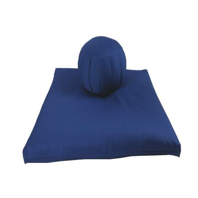 Kapok Zafu and Zabuton Meditation Cushion Set (2pc), Royal Blue