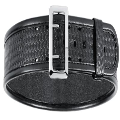 Bianchi 22230: Sam Browne Belt Plain Blk Sz 46 Chrome,Black