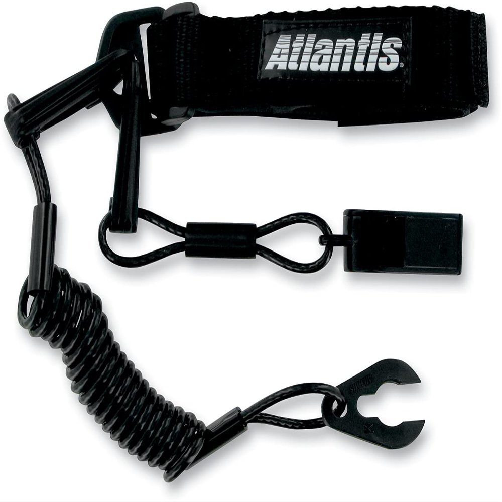Atlantis 13-0271 Pro Floating Wrist Lanyard Black W/Whistle