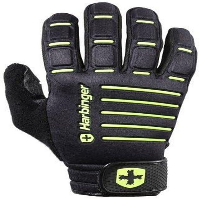 Harbinger Adventure Series Stroke P.S.2-Full Finger Paddle Sports Gloves (Large, Black/Green)